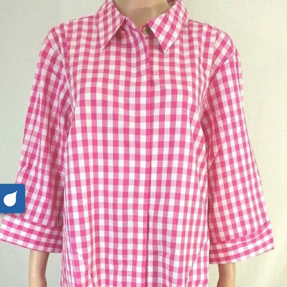 Joan Rivers | Tops | Joan Rivers Boyfriend Shirt Gingham | Poshmark