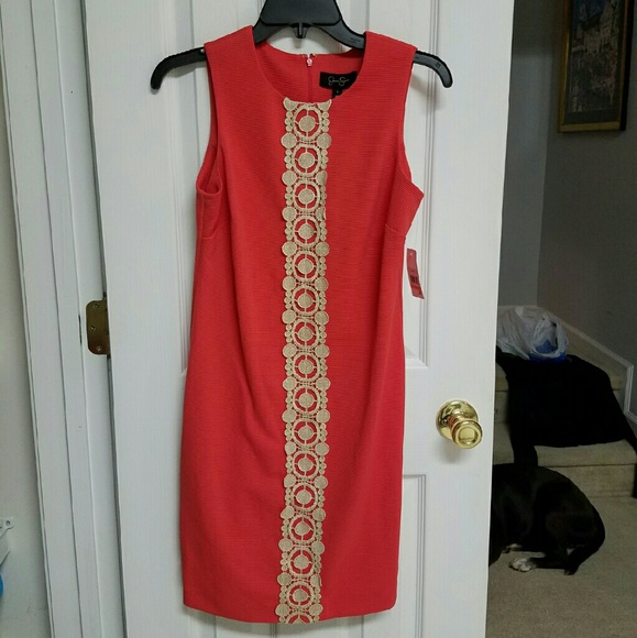 Jessica Simpson coral shift dress