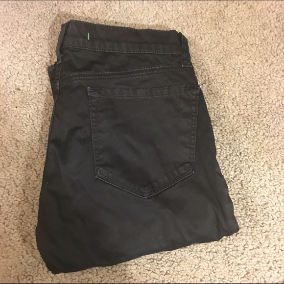 Black satin skinny jeans