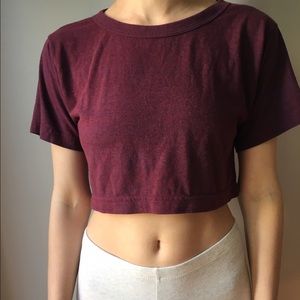 Maroon crop top