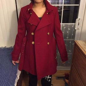🍓Berry Red Peacoat🍓