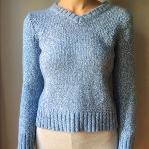 Chunky blue knit sweater