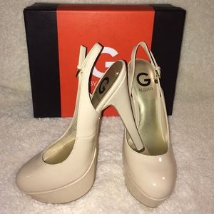 G By Guess Volly Sling back Platform Pumps.