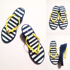 Old Navy Shoes - Nautical Wedge Flip Flops Old Navy Shoes - Nautical Wedge Flip Flops