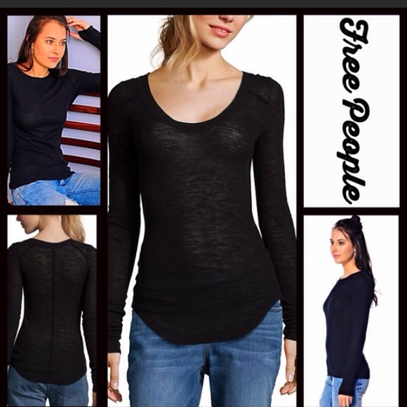 Brand new Free people black layering top!