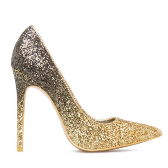 ✨🎀HOST PICK🎀✨faux-leather/glitter in gold🐝 - Picture 2 of 4