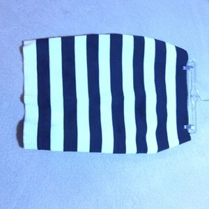 Black and White Striped Skirt