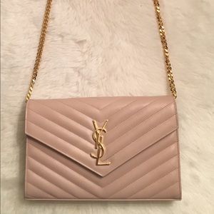 Yves Saint Laurent Medium Monogram Chain Wallet