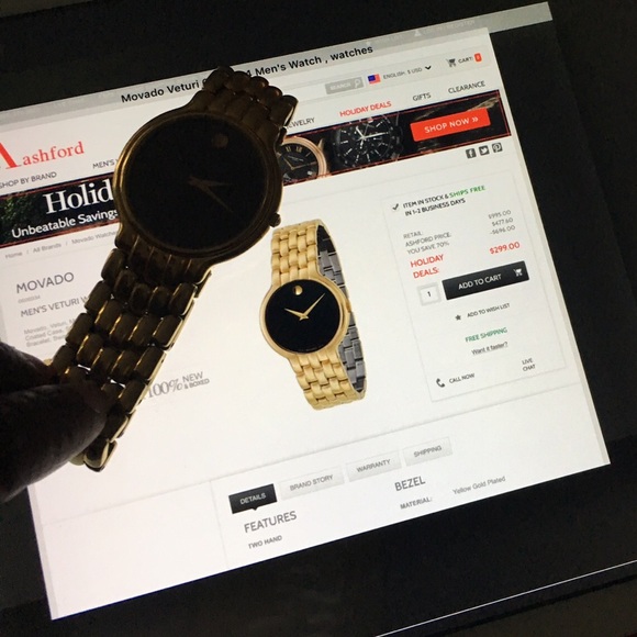 movado veturi gold