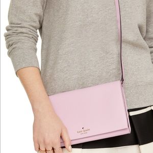 Kate Spade Street Cali Clutch  Leather Rose