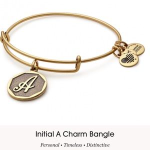 Alex and Ani initial 'A' gold bracelet