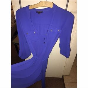 Cute mid buttoned up dress with belt