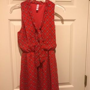 Adorable red patterned dress