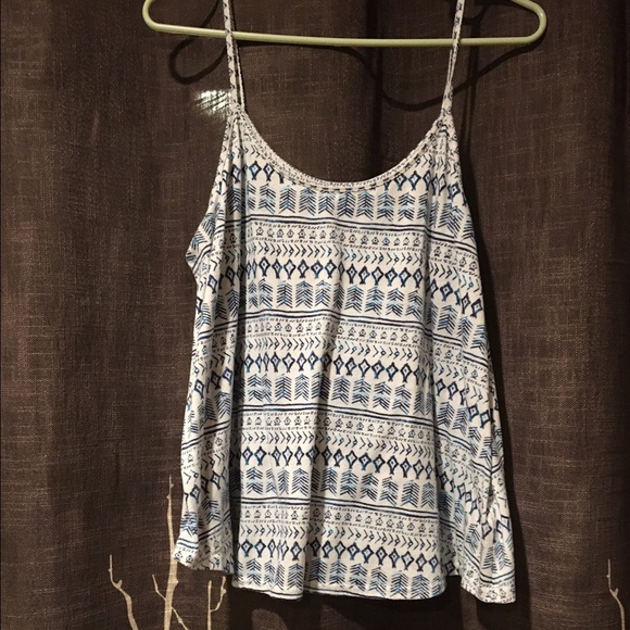 Blue spaghetti strap tank