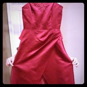 Davids Bridal junior dress with spaghetti straps