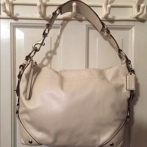 Coach Winter White Carly Leather Purse