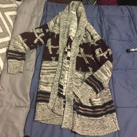 Long sweater cardigan
