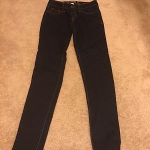 Dark denim skinny jeans