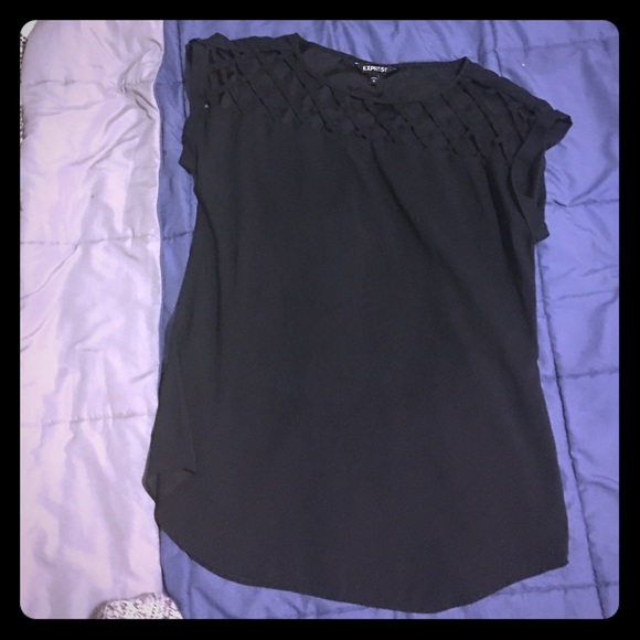 Express black silk shirt