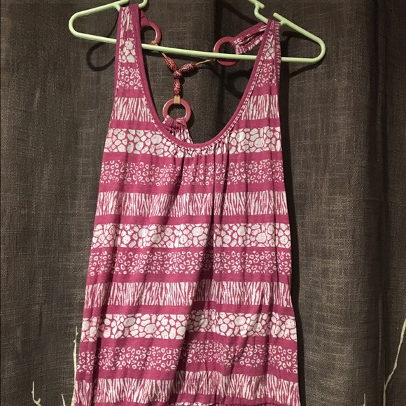 Purple animal print razor back tank