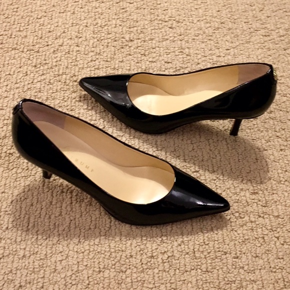 Ivanka Trump Indico Black Patent Leather Pumps 7.5