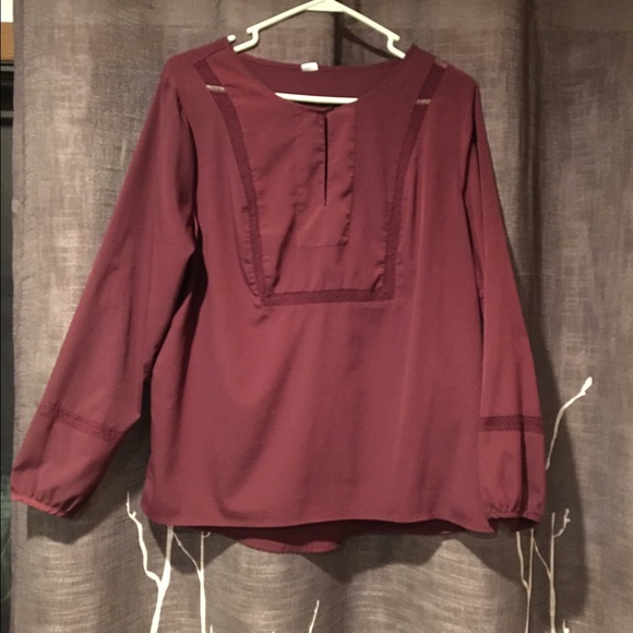 Sheer long sleeve top