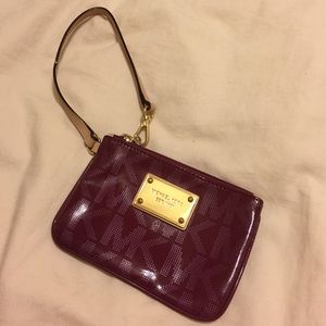 Michael Kors Red Signature Jet Set Wristlet