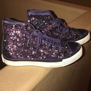 Purple Sequined Original Converse!