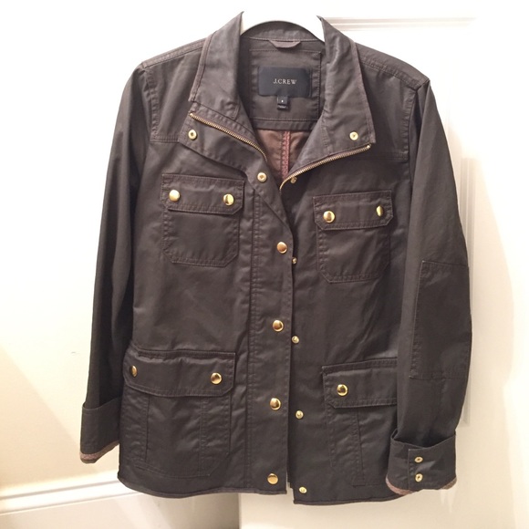 J. Crew Olive Military Jacket Size S