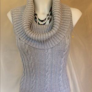 Banana Republic Cable Knit Cowl Neck Sleeveless XS