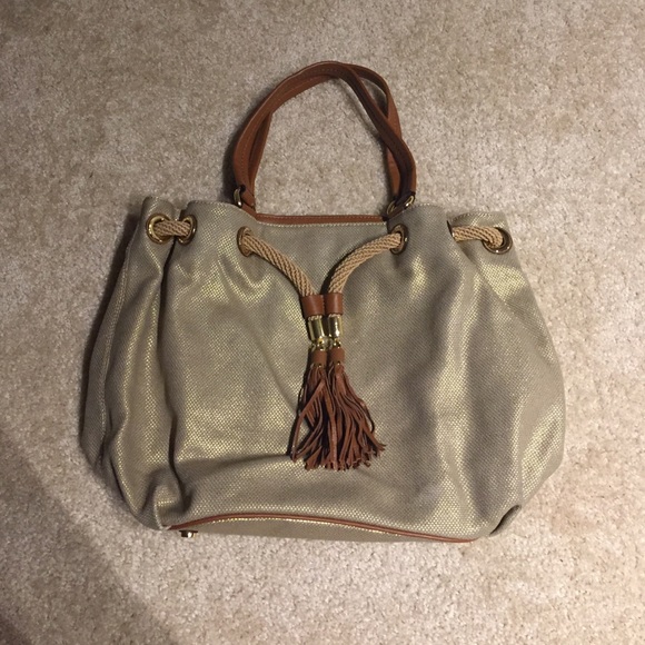 Michael Kors Handbags - Michael Kors Marina Large Gold Tote