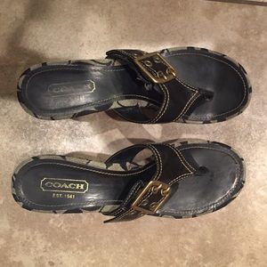 Coach leather buckle sandals size 8.5