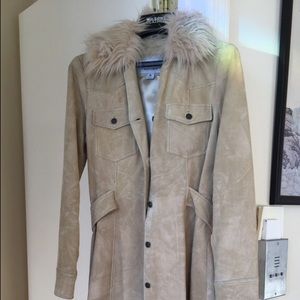 Brand new suede leather coat