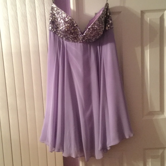 Purple short prom dress - Picture 2 of 3