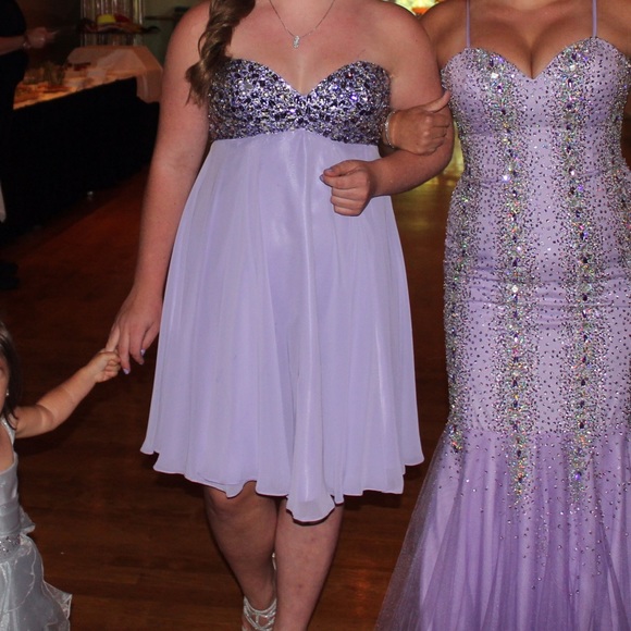 Dresses & Skirts - Purple short prom dress