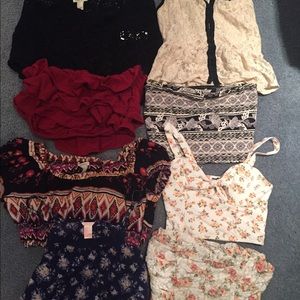 Forever21 crop tops floral