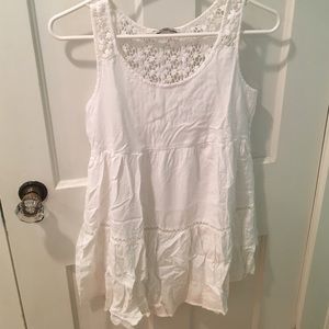 American Eagle White Crochet Dress