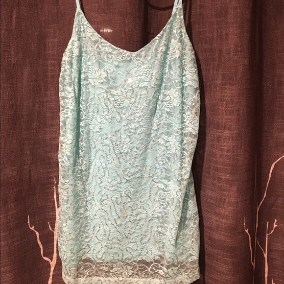Mint sequin tank