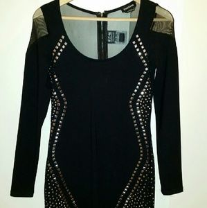 Black Mini  Studed  Dress Gorgeous for New Years