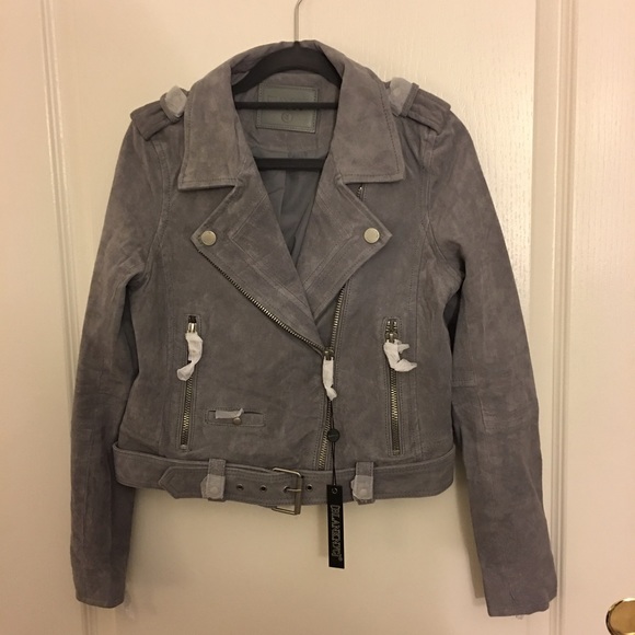 NWT Blanknyc Suede Moto Jacket in Cloud grey