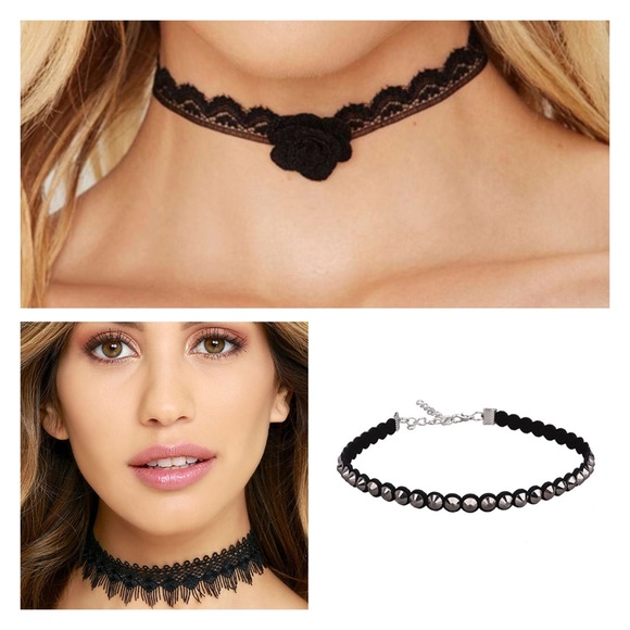 🌹🌺Lace Flower Choker🌺🌹