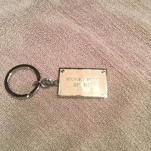 NWT Authentic Michael Kors pink square keychain