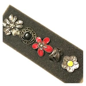 Set of 5 Paparazzi Rings NWOT