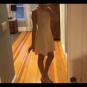 Topshop Peach Flippy Collar Skater Dress