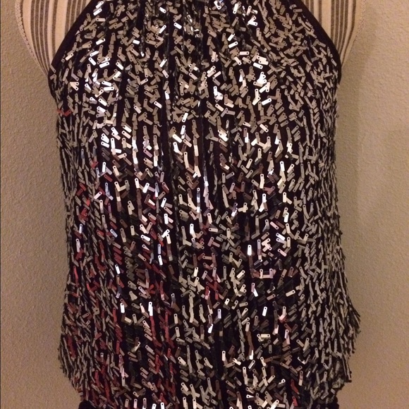 ⭐️ Purple sequined halter top ⭐️ - Picture 2 of 4