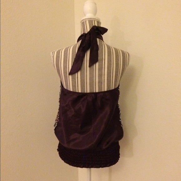 ⭐️ Purple sequined halter top ⭐️ - Picture 3 of 4