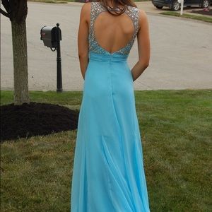 Mac Duggal turquoise gown size 2