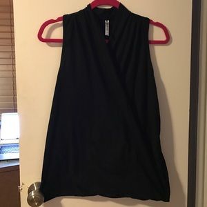 Black wrap top with racer back