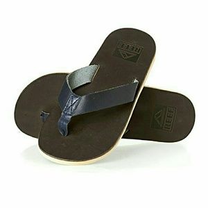 NWT Men Blue and Brown Reef Leather Sandal