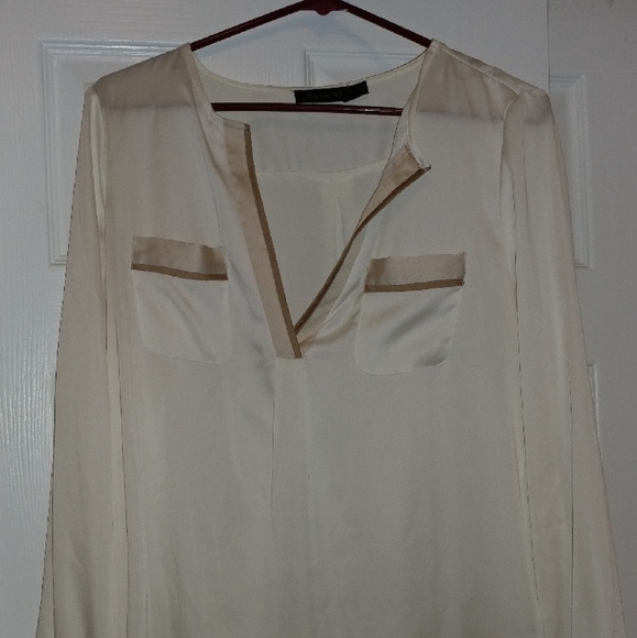 The Limited Cream Colored Glossy Blouse